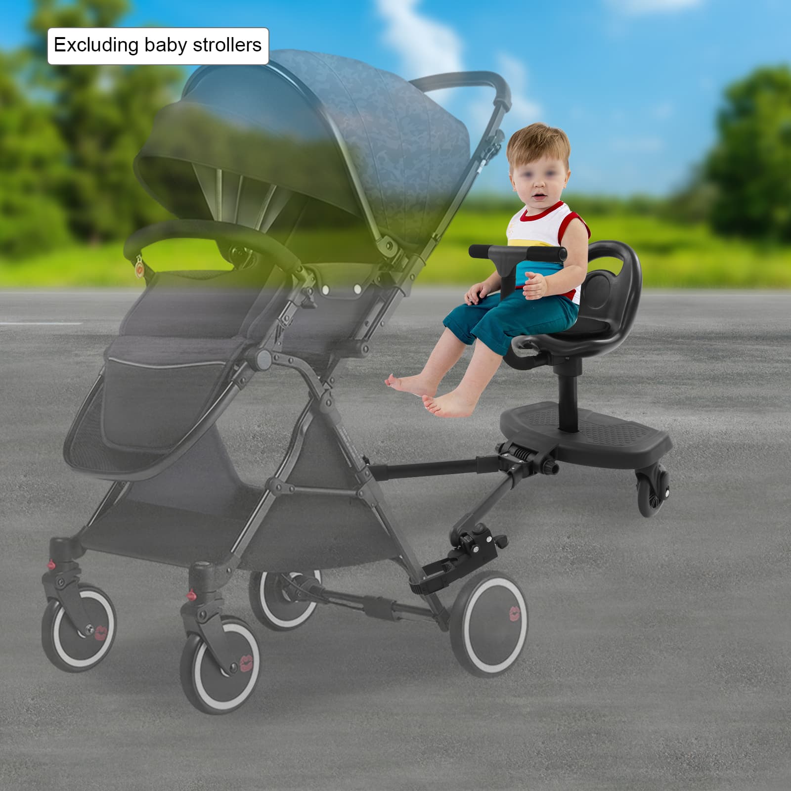 Stroller auxiliary pedal + seat ,Universal Baby HandCart Board, Child HandCart Attachment, Baby HandCart with Seat Stroller auxiliary pedal + seat ,Universal Baby HandCart Board, Child HandCart Attachment, Baby HandCart with Seat