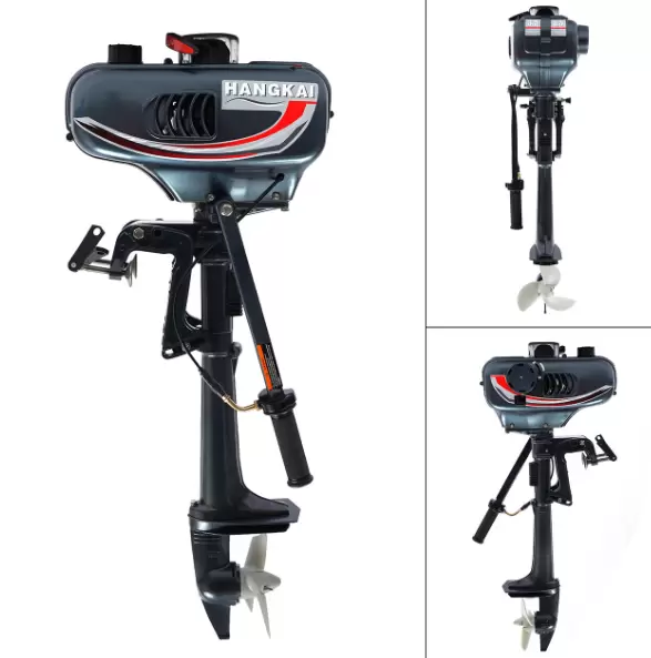 2-Stroke Outboard Motor Boat Engine Motor Water Cooling System for Sailboats Powerful 3.5-horsepower Two-stroke Engine CDI Ignition System