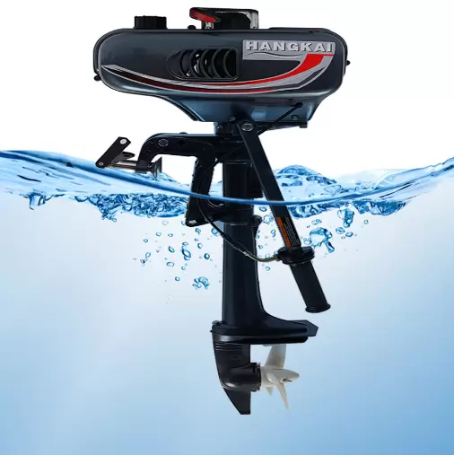 2-Stroke Outboard Motor Boat Engine Motor Water Cooling System for Sailboats Powerful 3.5-horsepower Two-stroke Engine CDI Ignition System