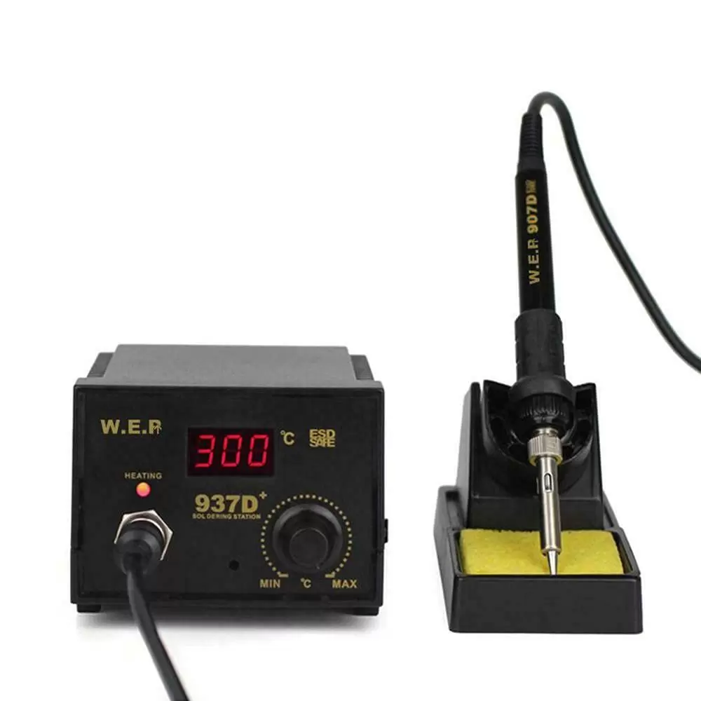 937D+ Rework Soldering Iron Desoldering Soldering Station Welding 60W ESD LED Digital Adjustable Hot Air Soldering Kit