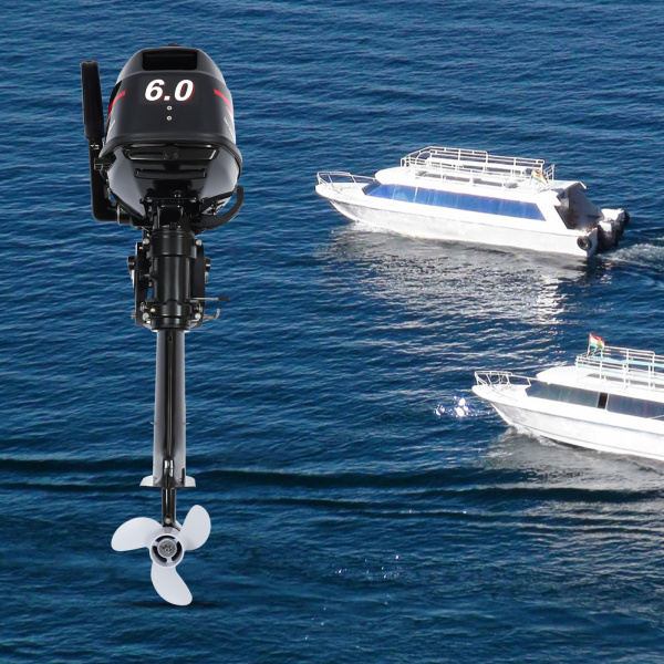 2 Stroke 6 HP Outboard Petrol Engine Outboard Motor Water Cooling CDI Boat Engine 2-Stroke 2.3HP-18HP Fishing Boat Engine Water Cooling New