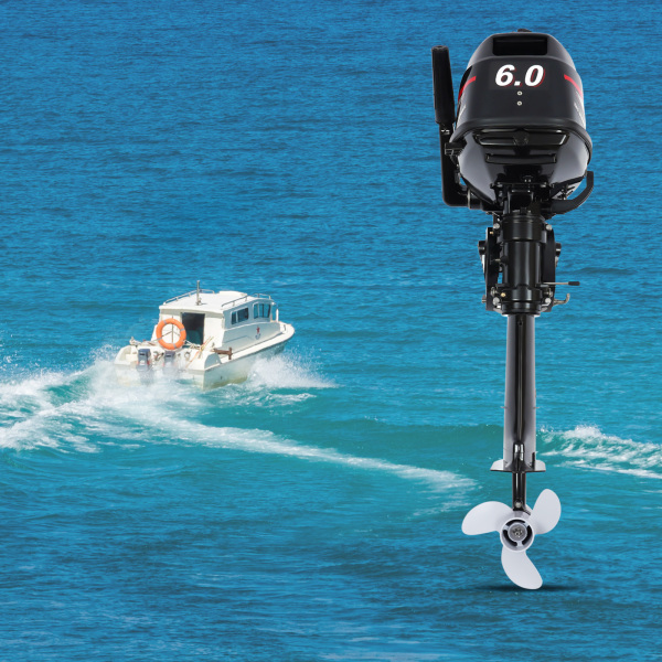 2 Stroke 6 HP Outboard Petrol Engine Outboard Motor Water Cooling CDI Boat Engine 2-Stroke 2.3HP-18HP Fishing Boat Engine Water Cooling New