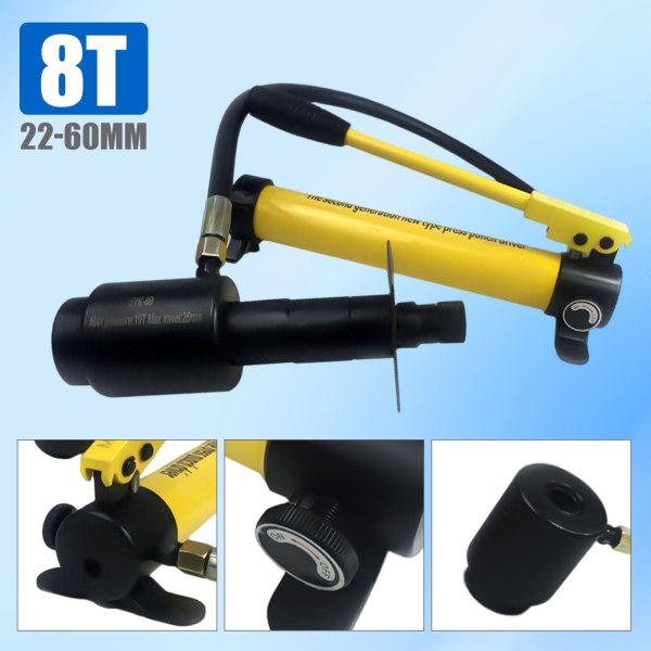 Hydraulic punching machine/cutter, punches 22-60 mm, punching power 8T