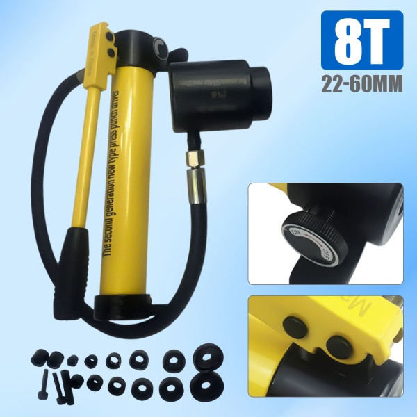 Hydraulic punching machine/cutter, punches 22-60 mm, punching power 8T