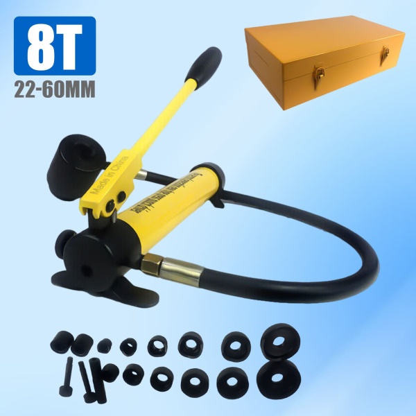 Hydraulic punching machine/cutter, punches 22-60 mm, punching power 8T