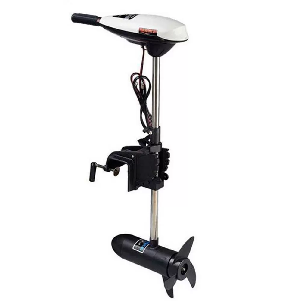600W 12V 65LB Electric Motor Boat Motor Trolling Motor Inflatable Boat Electric Outboard Boat Motor for Kayak Inflatable Boat Fishing Boat