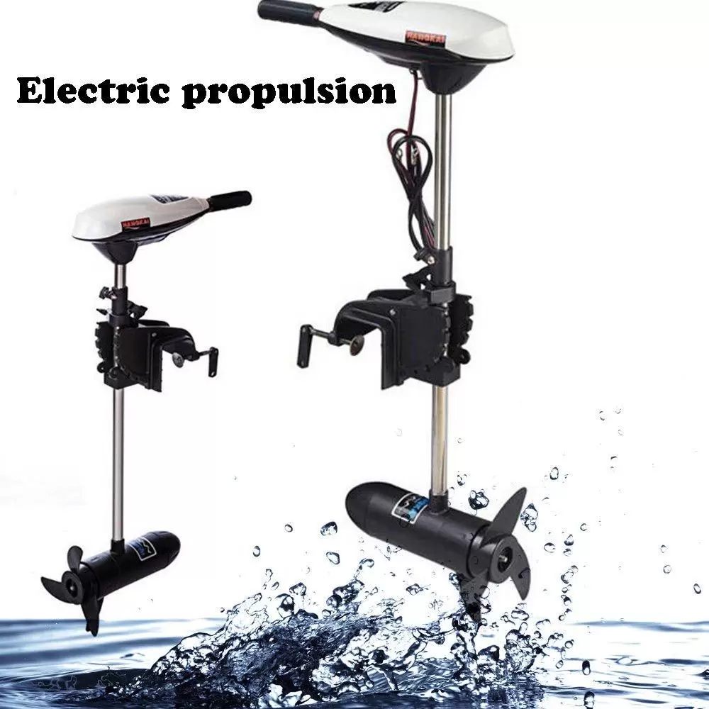 600W 12V 65LB Electric Motor Boat Motor Trolling Motor Inflatable Boat Electric Outboard Boat Motor for Kayak Inflatable Boat Fishing Boat