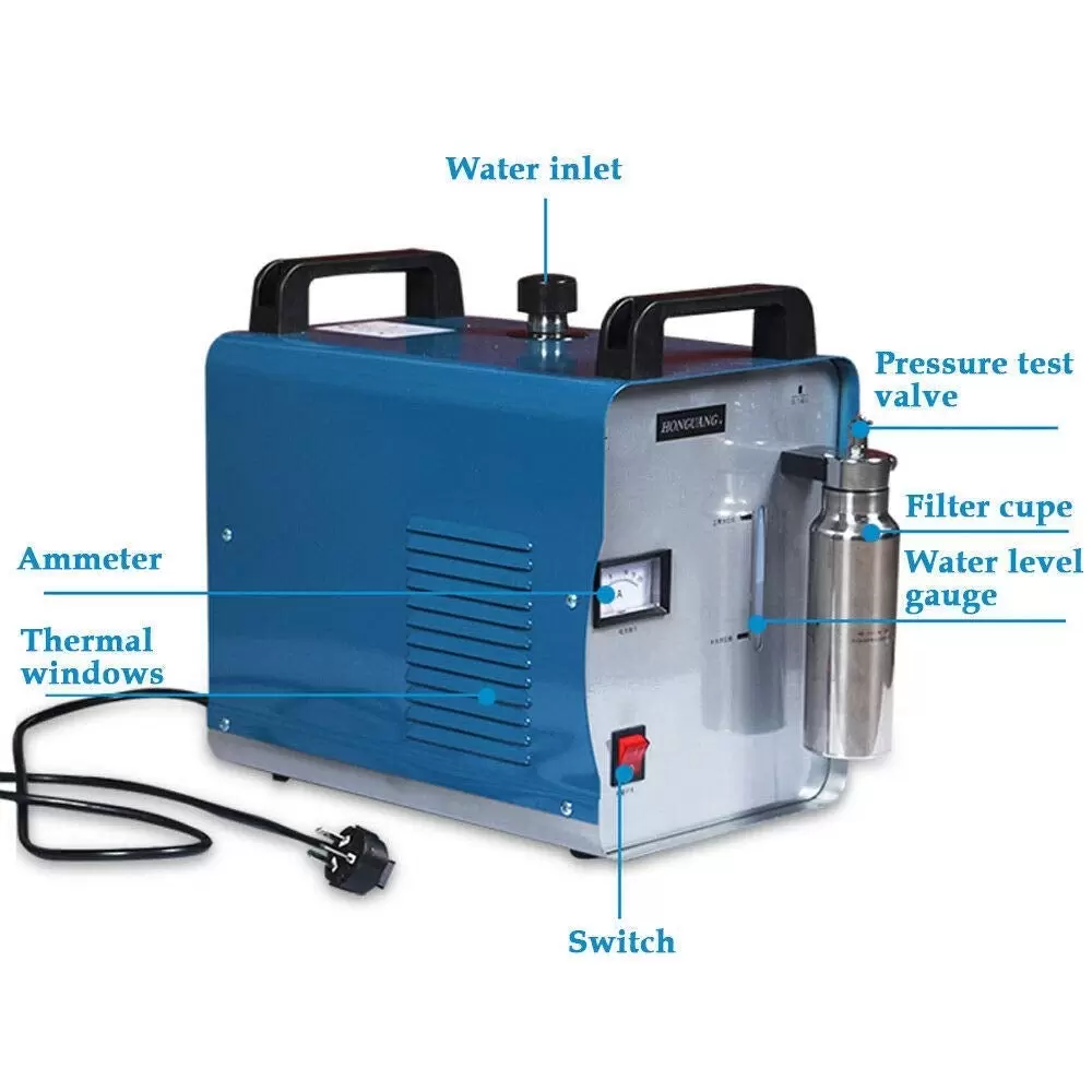 Professional eccentric polisher 75 l H160 Oxygen hydrogen HHO gas 300 W