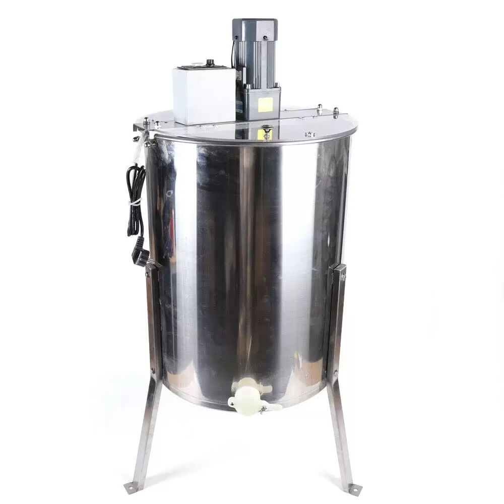 Electric spinner with 4 honeycomb frames in stainless steel VA beekeeper