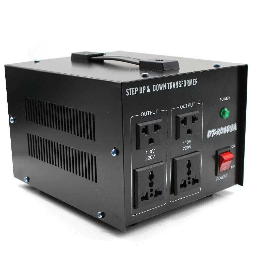 Voltage Converter 110V-220V/220V-110V USA Transformer to European Socket Automatic Step Up & Step Down (1600W)
