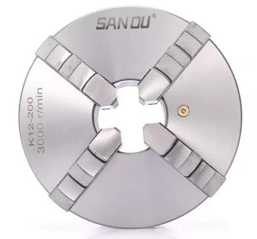 Professional 4-jaw collet chuck, diameter: 100 mm, 4-jaw chuck, for lathe