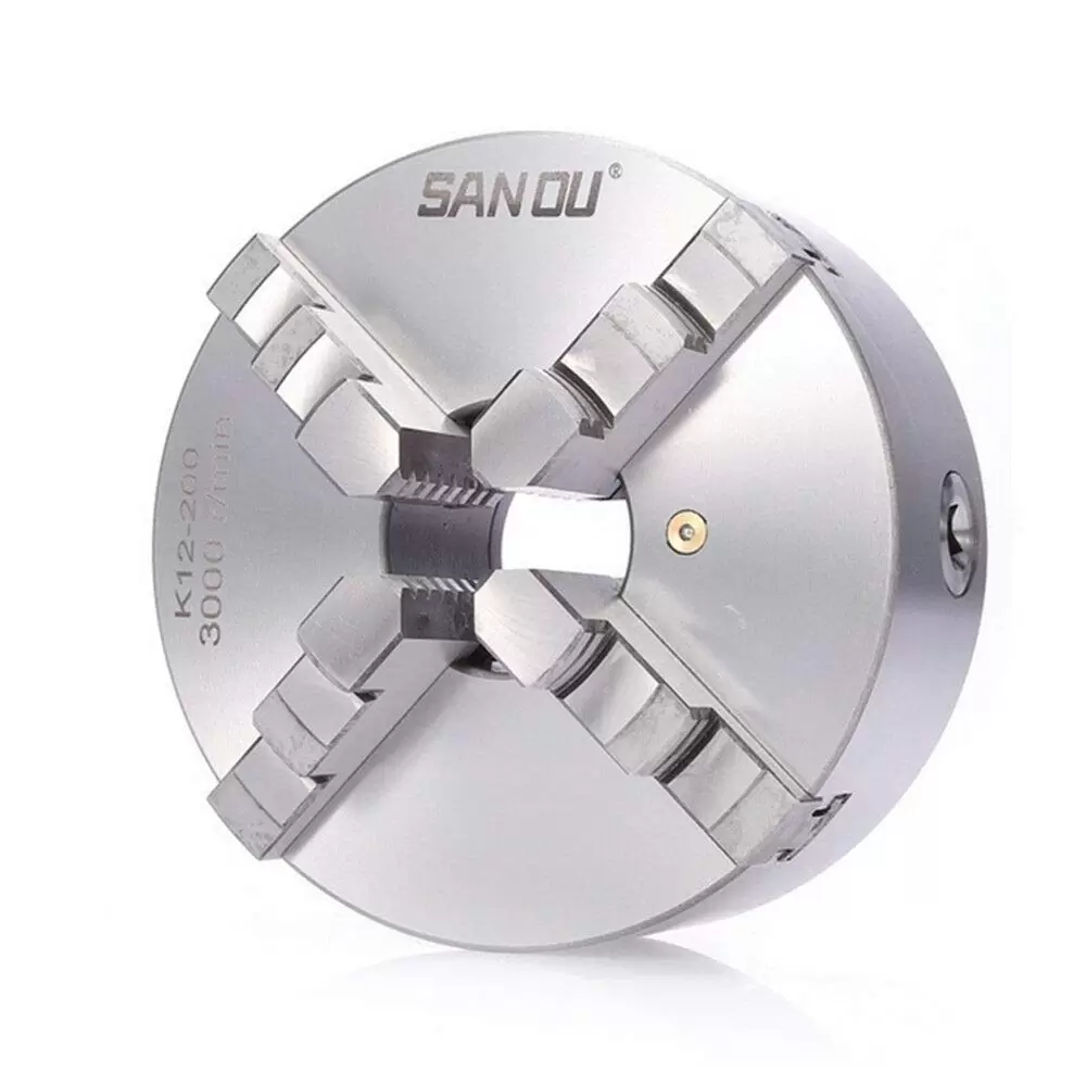 Professional 4-jaw collet chuck, diameter: 100 mm, 4-jaw chuck, for lathe