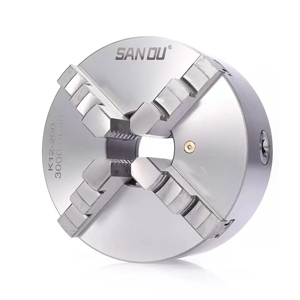 Precision 4-jaw chuck - Self-centering rotary chuck, wear-resistant and durable