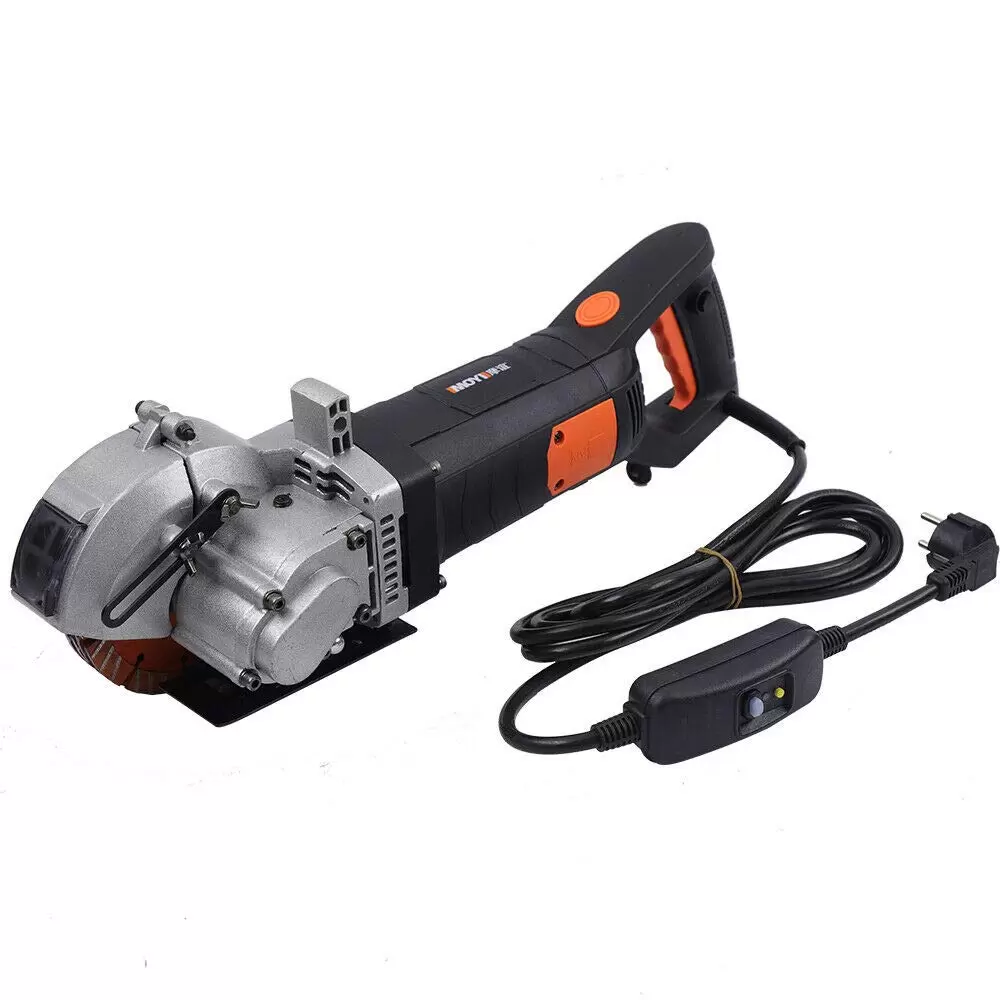 4800W Electric Wall Groove Cutter Slot Cutter Wall Slotter Safe 5 Cutting Discs Wall Groove Cutter 360° Slotted with No Dead Ends Infrared Guidance Precise Slotting