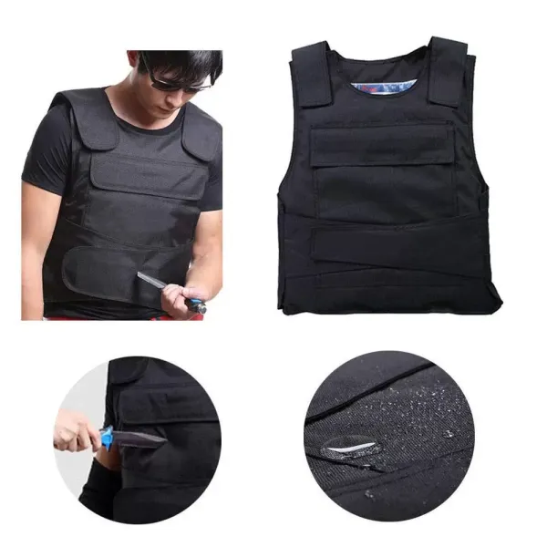Protective vest against sharp weapons - Discreet wear - Front and rear upper body protection Protective vest against sharp weapons - Discreet wear - Front and rear upper body protection
