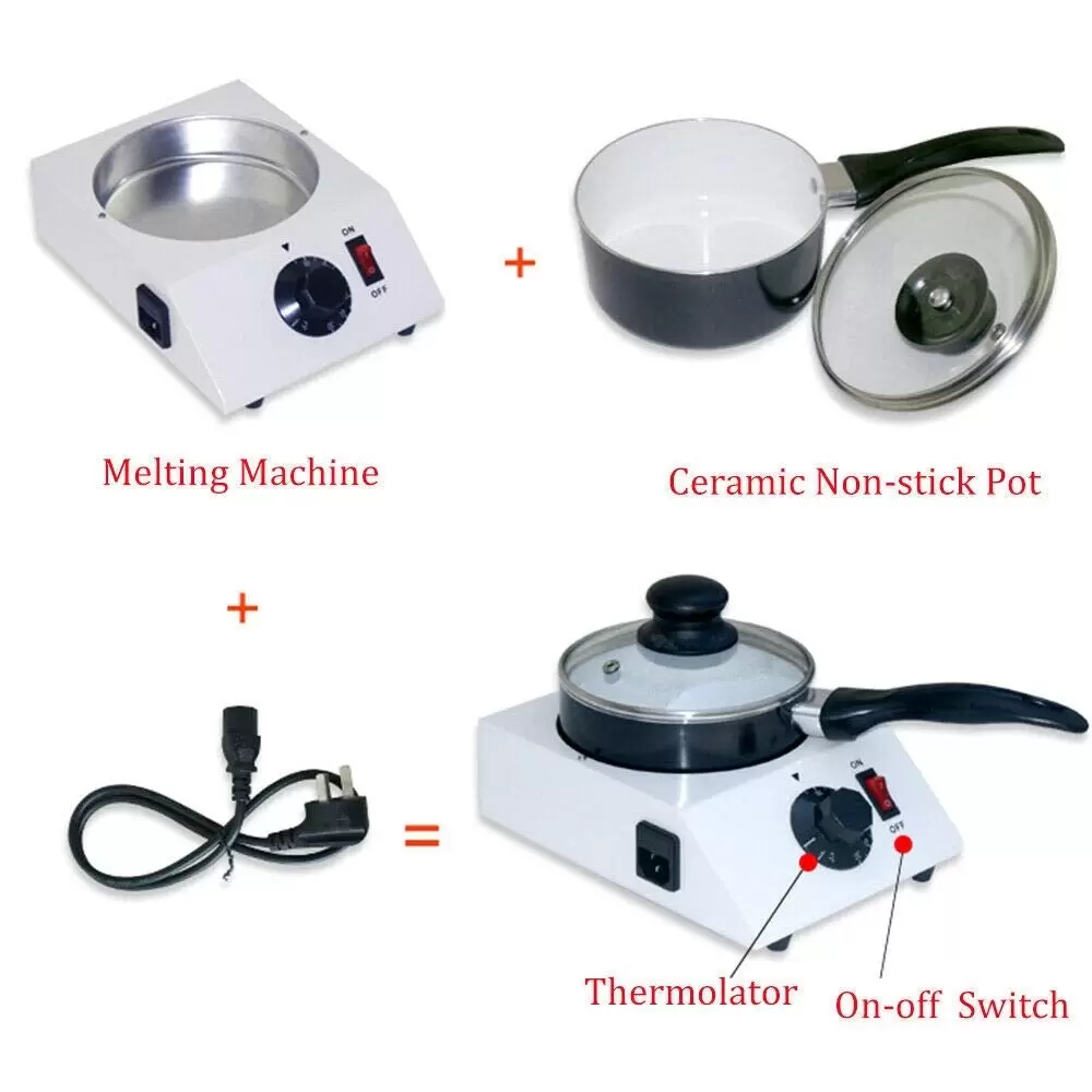 Electric Chocolate Melting Machine - Non-stick Aluminum and Ceramic Melting Pot for Melting Solid Chocolate into Sauce