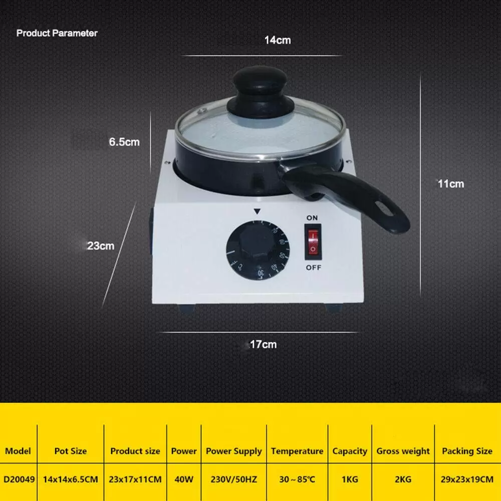 Electric Chocolate Melting Machine - Non-stick Aluminum and Ceramic Melting Pot for Melting Solid Chocolate into Sauce