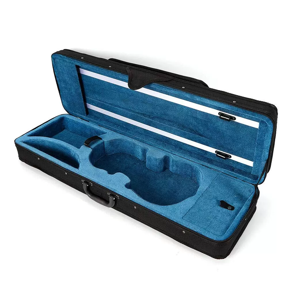 4/4 Size Violin Soft Case with 2 Adjustable Straps Black/Blue 4/4 Size Violin Soft Case with 2 Adjustable Straps Black/Blue