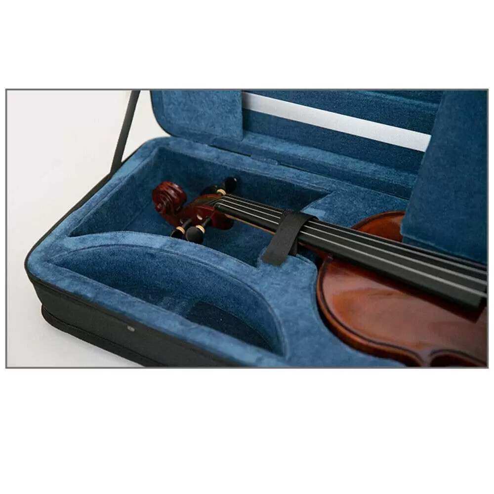 4/4 Size Violin Soft Case with 2 Adjustable Straps Black/Blue 4/4 Size Violin Soft Case with 2 Adjustable Straps Black/Blue