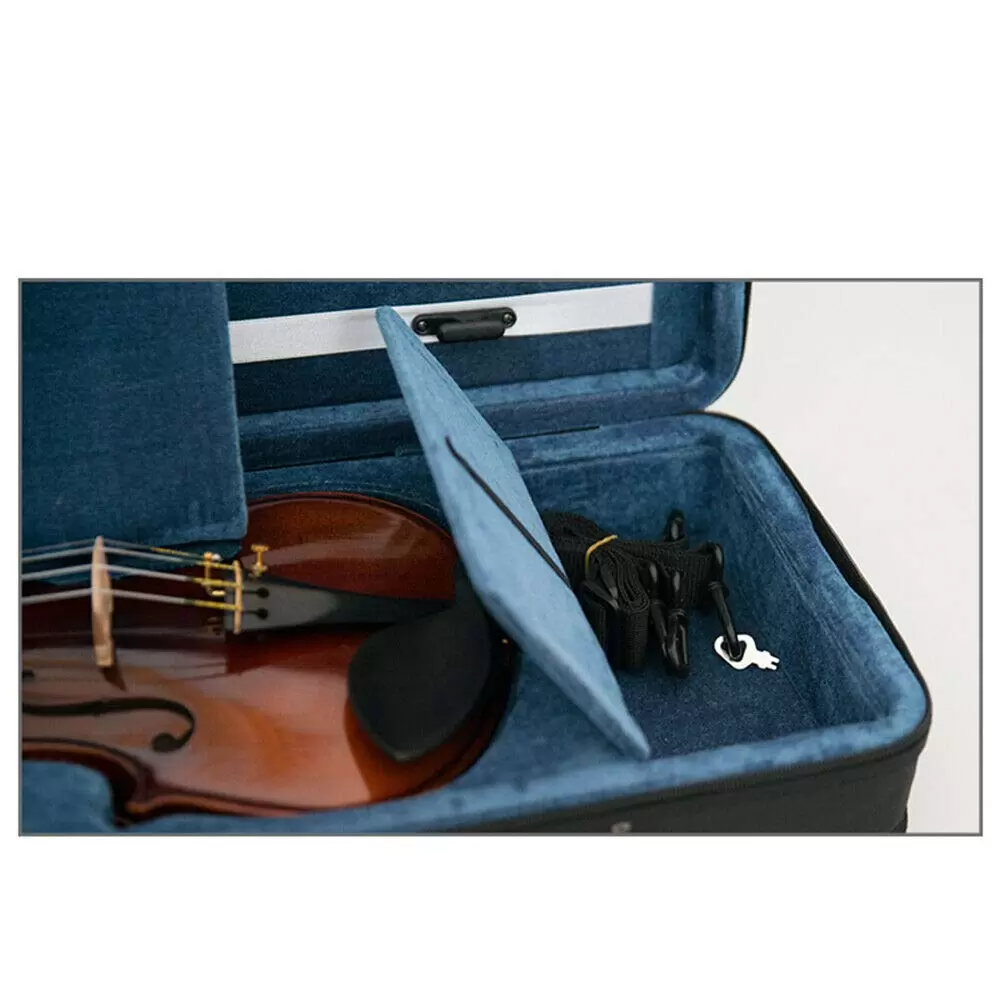 4/4 Size Violin Soft Case with 2 Adjustable Straps Black/Blue 4/4 Size Violin Soft Case with 2 Adjustable Straps Black/Blue