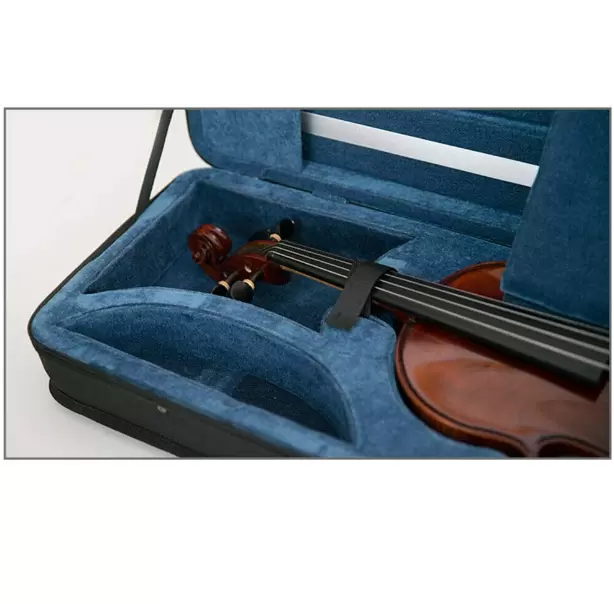 Étui souple pour violon 4/4 avec 2 sangles réglables Noir/bleu