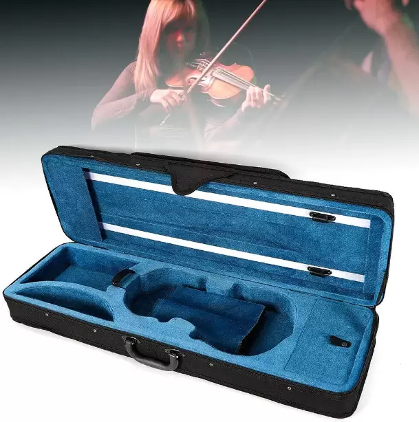 Étui souple pour violon 4/4 avec 2 sangles réglables Noir/bleu