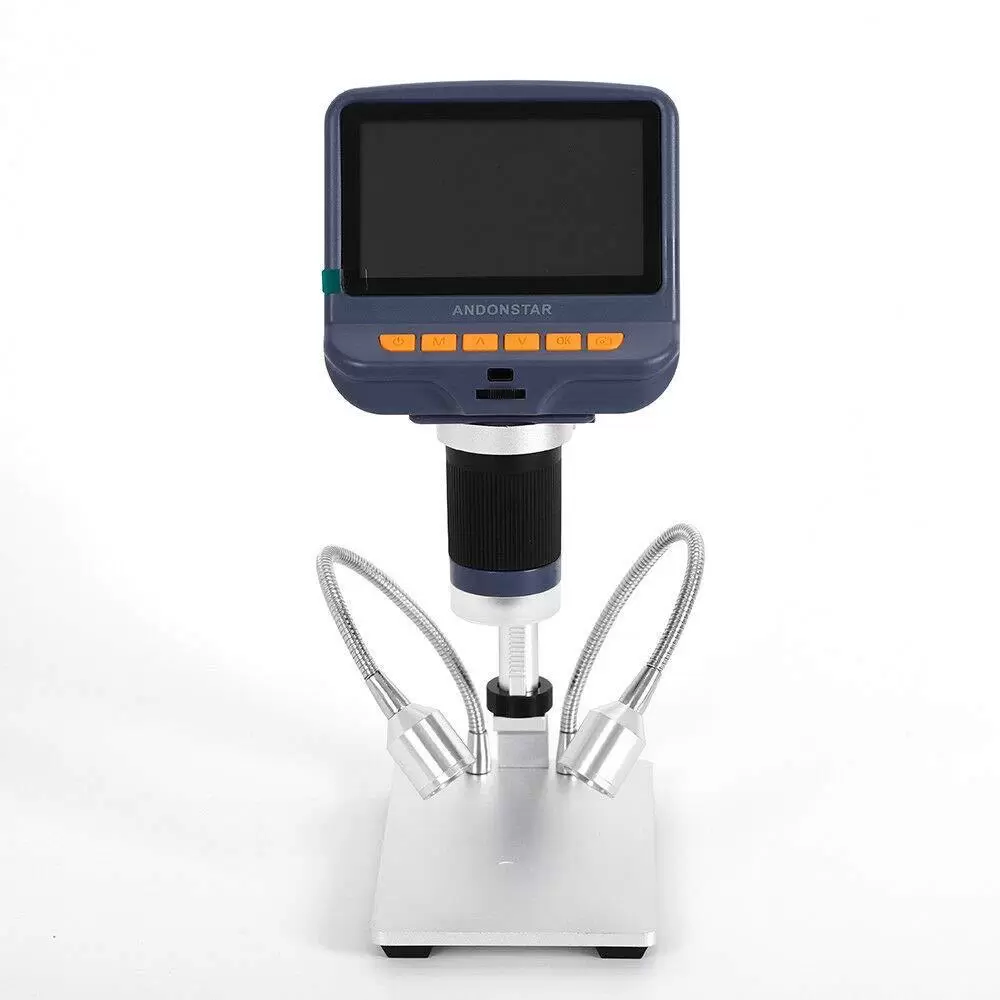 LCD Digital Microscope - AD106 HDMI - Digital Microscope with 8 Built-in LEDs + 2 LED Lights - USB 300 LCD Digital Microscope - AD106 HDMI - Digital Microscope with 8 Built-in LEDs + 2 LED Lights - USB 300