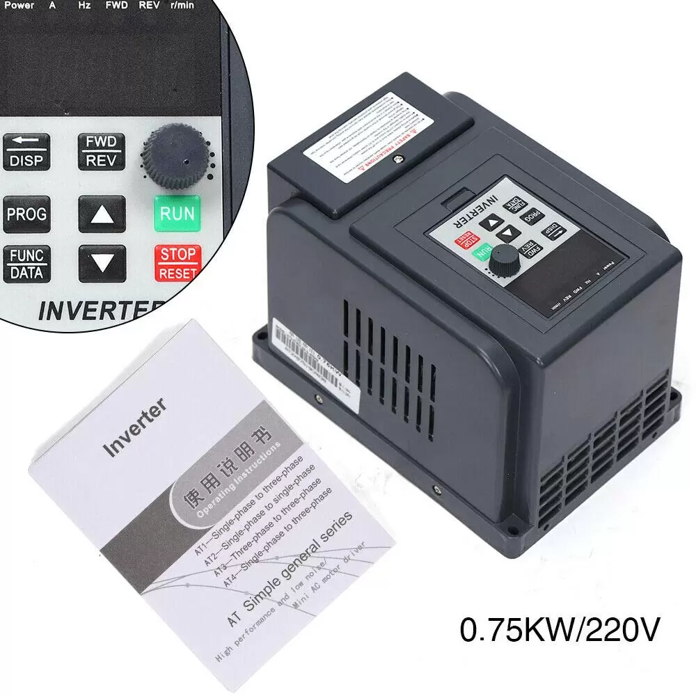 5A 220V AC Frequency Converter VSD Motor VFD Converter 0.75kW Speed Controller for Single Phase Motor