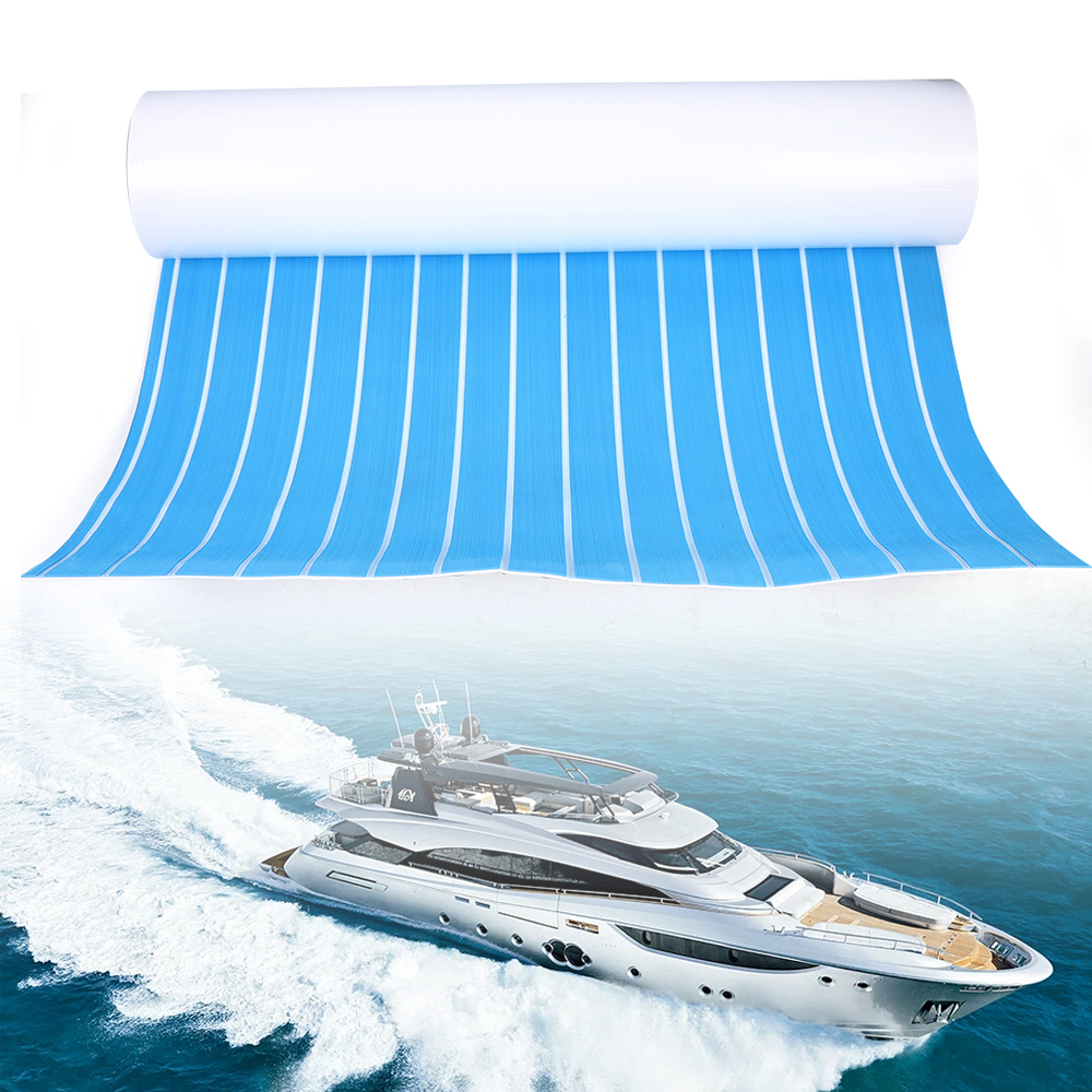 240x90x0.6cm Non-Slip Foam Teak Floor Mat Floor Mat Motorhome Boat Deck Yacht Floor