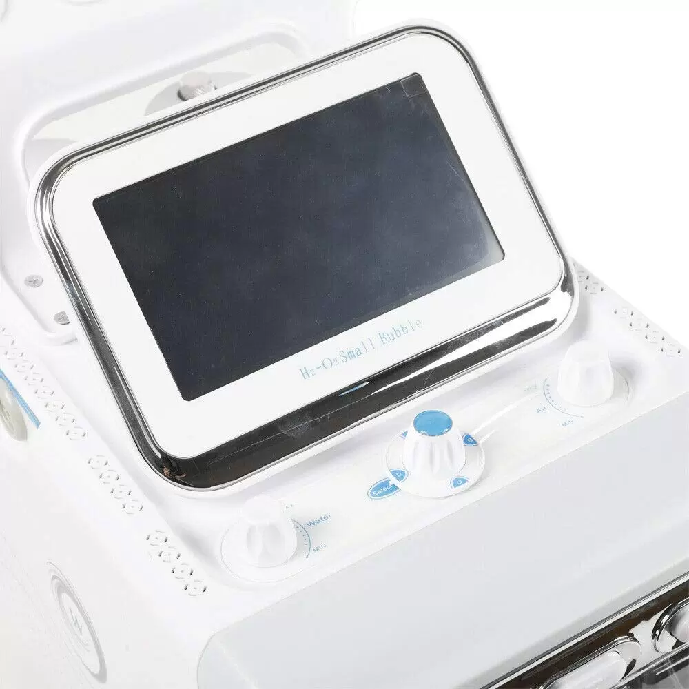 Professional Hydro Dermabrasion Hydra Facial Cleansing Device Beauty Device with 7'' LED Screen Tool Holders Adjustable Water Flow for Family Salon