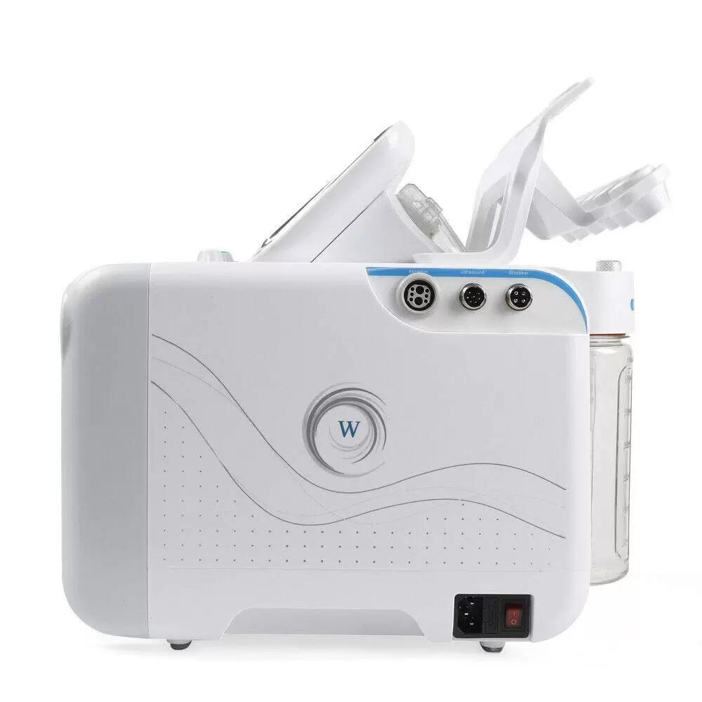 Professional Hydro Dermabrasion Hydra Facial Cleansing Device Beauty Device with 7'' LED Screen Tool Holders Adjustable Water Flow for Family Salon