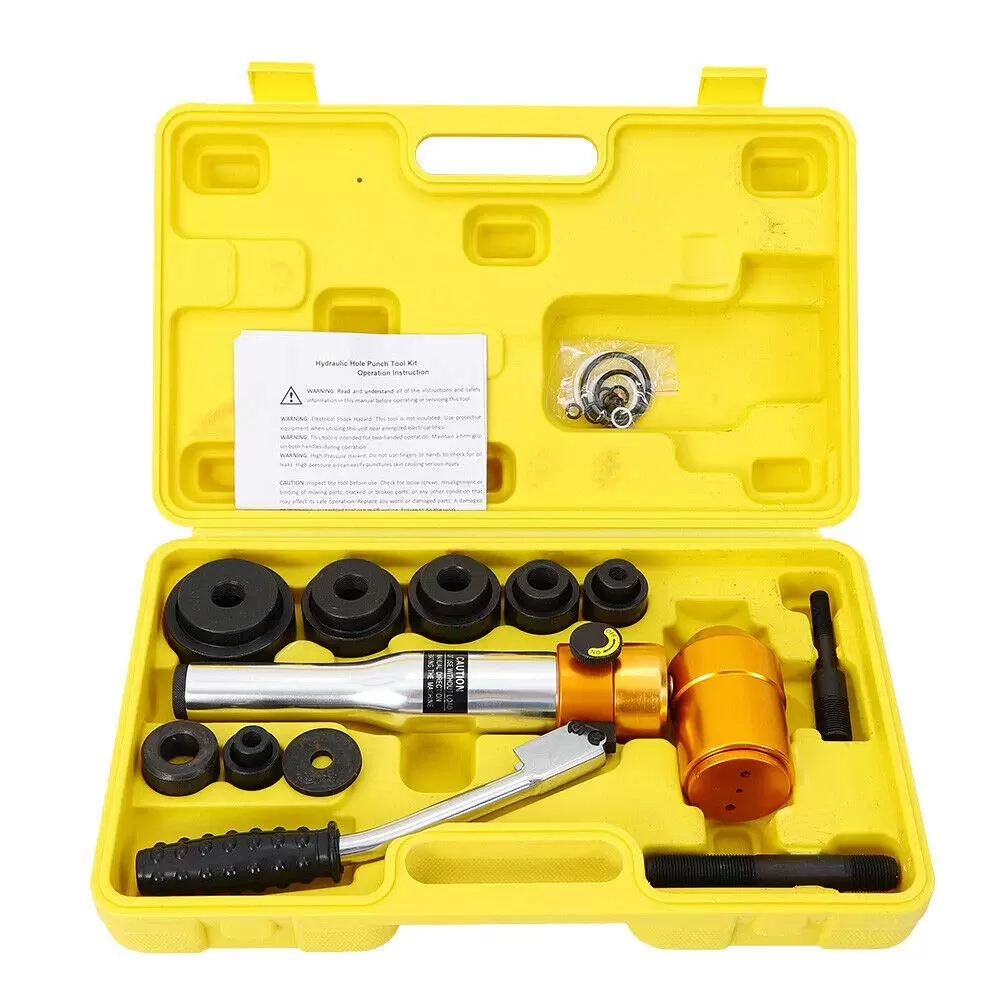 Hydraulic Plate Punching Tube Tool Strong Punching Ability Hydraulic Plate Punching Tube Tool with Plastic Tool Box Sealing Rings