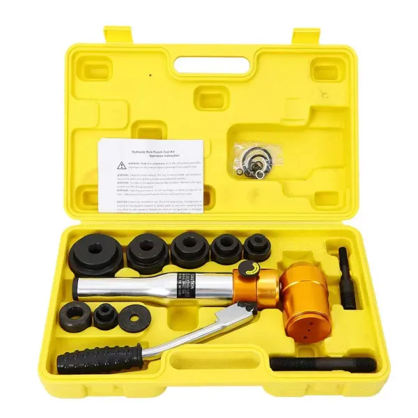 Hydraulic Plate Punching Tube Tool Strong Punching Ability Hydraulic Plate Punching Tube Tool with Plastic Tool Box Sealing Rings