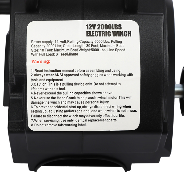 Electric winch - remote control - 12 V - 4990 kg Electric Winch Winch For Lifting