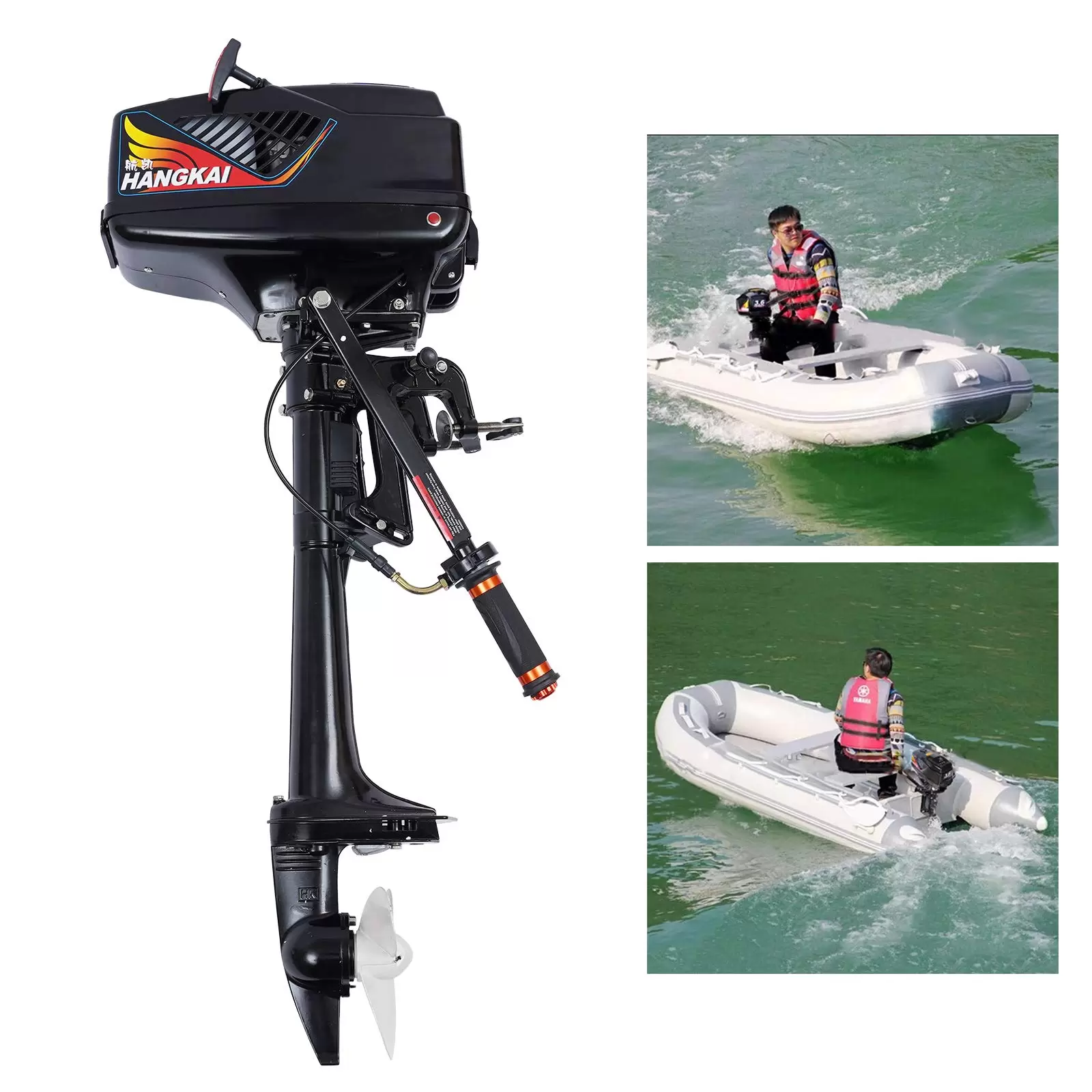 Two-stroke Engine 3.6 HP CDI-water Cooling System Gasoline Outboard Engine Half Water-cooling Half Air-cooling Lightweight & Fuel-efficient Low Noise