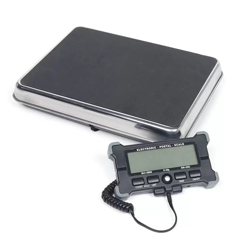 Professional Stainless Steel Bench Scale - 200 kg/200 g - With LCD Display