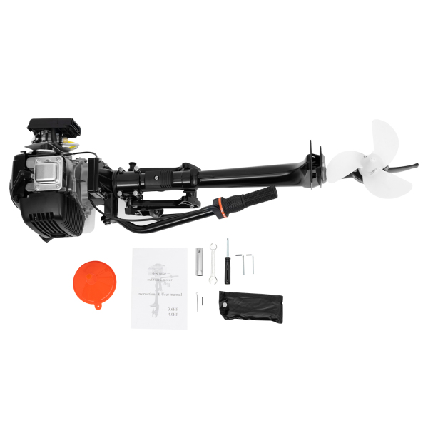 CNCEST 52CC 4-Stroke 4 HP Outboard Engine Outboard Boat Engine Petrol Engine Four Flush-4 HP Outboard Engine