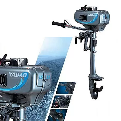 2.5 kW Outboard Engine Tiller Shaft Sailboat Engine Water Cooling System 2 Stroke 3.5 HP Outboard Motor Inflatable Fishing Boat Engine Water Cooling CDI