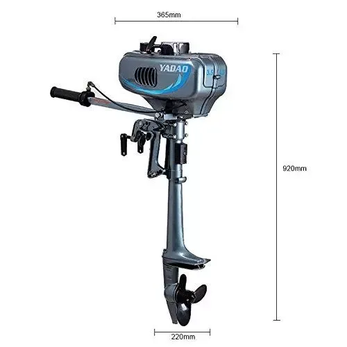 2.5 kW Outboard Engine Tiller Shaft Sailboat Engine Water Cooling System 2 Stroke 3.5 HP Outboard Motor Inflatable Fishing Boat Engine Water Cooling CDI