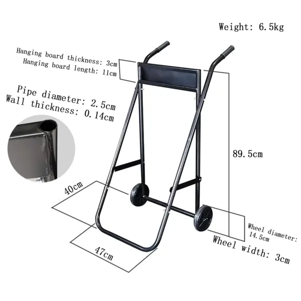 Wheel Transport Cart, Heavy Duty Outboard Motor Cart, Foldable Trolley Support 70kg