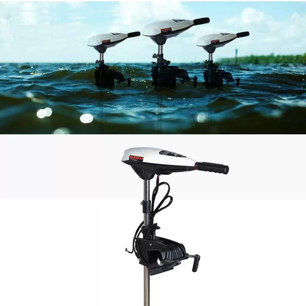 Hangkai 12V 480W 45LBS Outboard Motor Electric Motor Brush Motor Boat Motor With A Pure Copper Motor Wear-resistant Non-deformable
