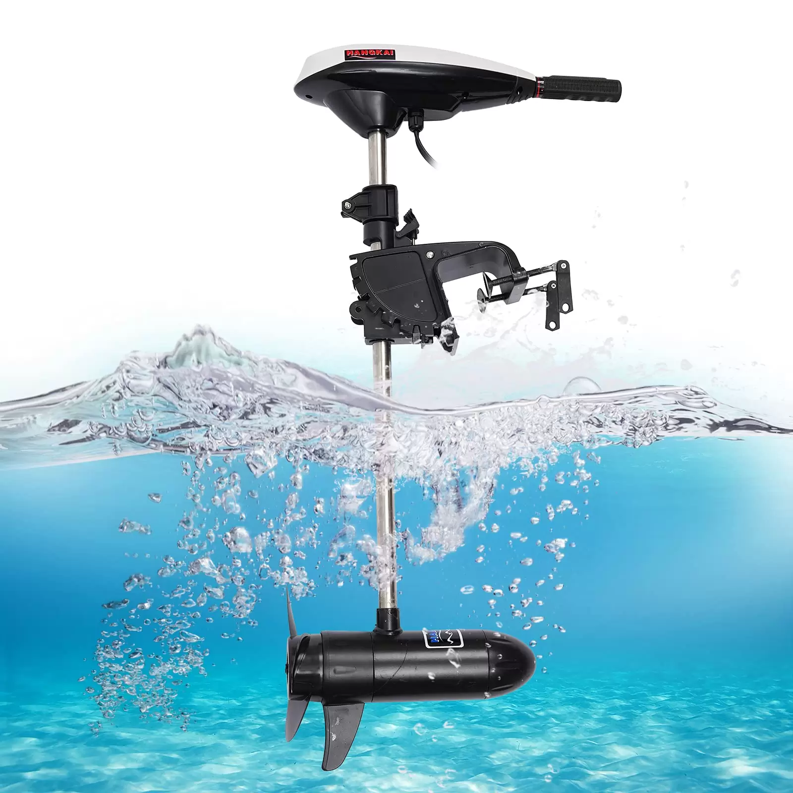 Hangkai 12V 480W 45LBS Outboard Motor Electric Motor Brush Motor Boat Motor With A Pure Copper Motor Wear-resistant Non-deformable