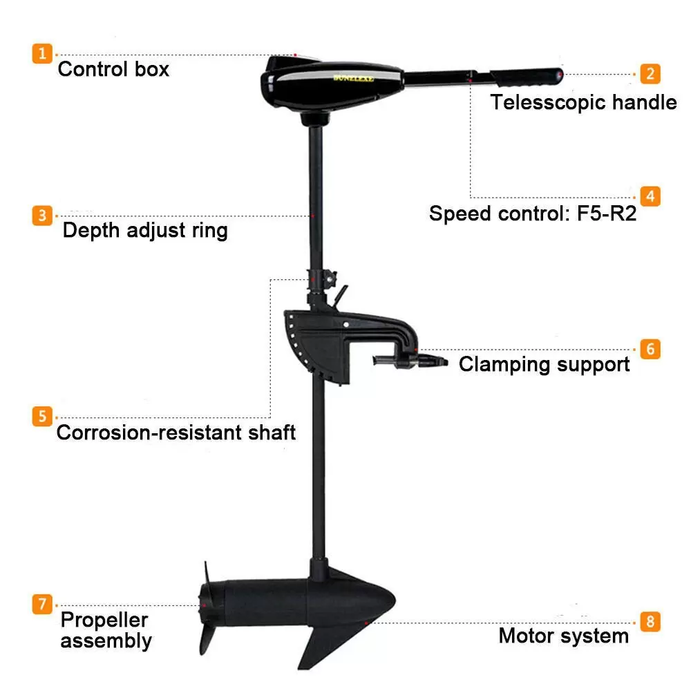 CNCEST 600W 12V 58LBS Electric Motor Boat Motor Trolling Motor Inflatable Boat 58 Pound Electric Outboard Engine Useful Outboard Motor CNCEST 600W 12V 58LBS Electric Motor Boat Motor Trolling Motor Inflatable Boat 58 Pound Electric Outboard Engine Useful Outboard Motor