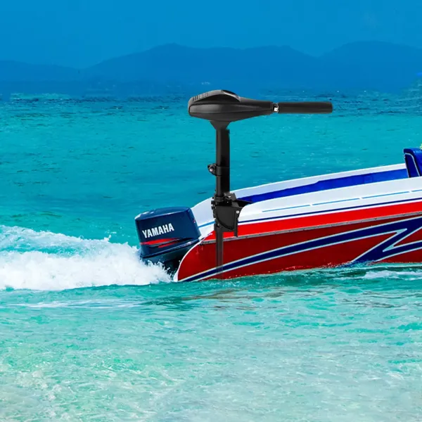 CNCEST 600W 12V 58LBS Electric Motor Boat Motor Trolling Motor Inflatable Boat 58 Pound Electric Outboard Engine Useful Outboard Motor