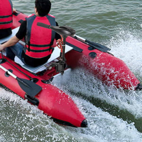 CNCEST 600W 12V 58LBS Electric Motor Boat Motor Trolling Motor Inflatable Boat 58 Pound Electric Outboard Engine Useful Outboard Motor