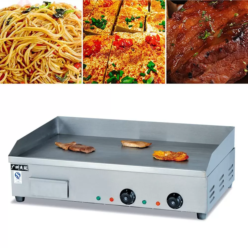 Catering Grill Plate Grill Frying Plate 4400 W 73x50 cm 50-300°C Smooth Housing Electric Countertop Restaurant Barbecue Grill-Pancake Machine