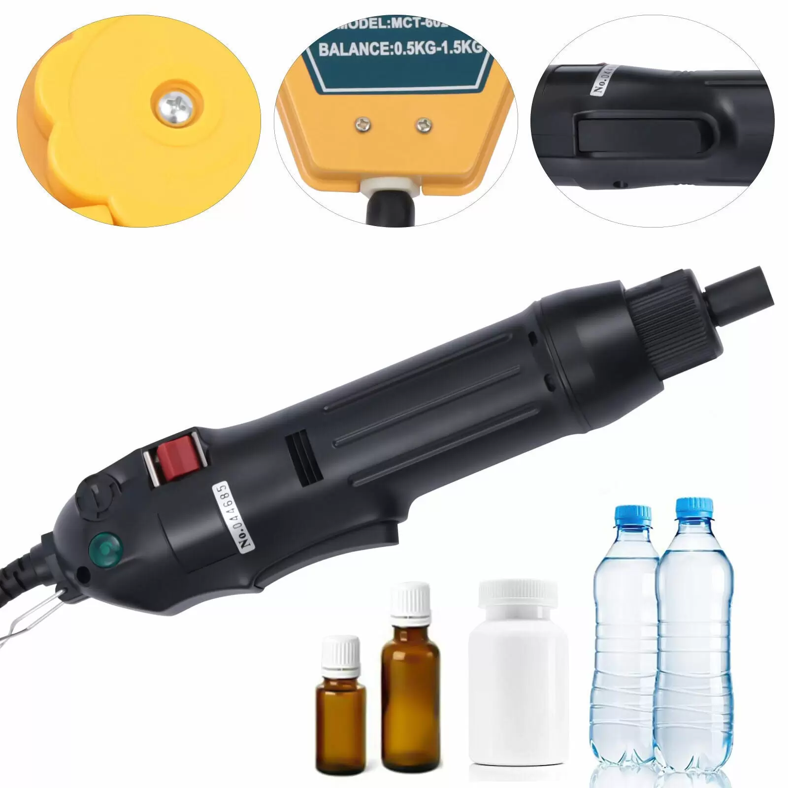 Manual Electric Metal/Plastic Screw Capper for Bottle 80W 220V Manual Electric Metal/Plastic Screw Capper for Bottle 80W 220V
