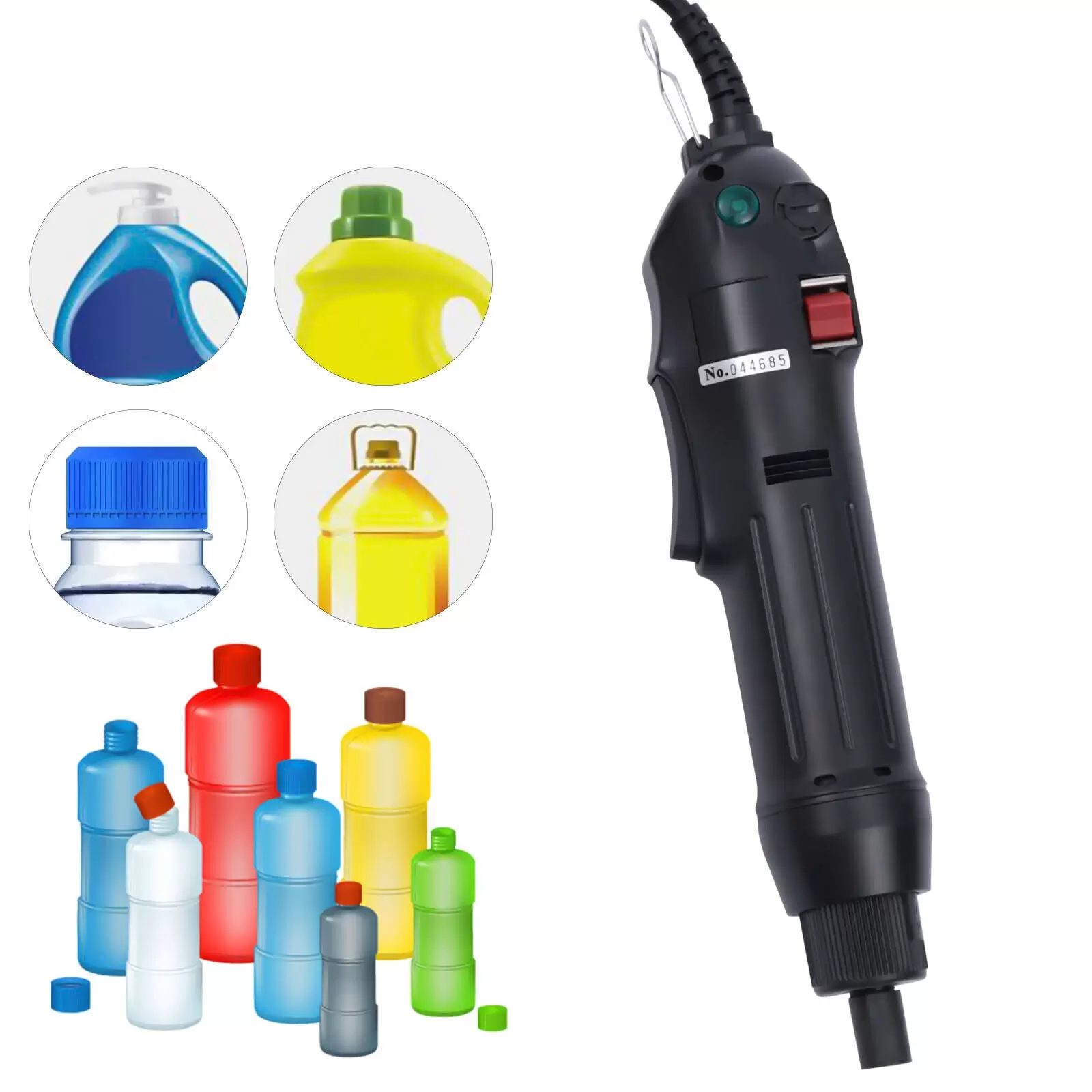 Manual Electric Metal/Plastic Screw Capper for Bottle 80W 220V Manual Electric Metal/Plastic Screw Capper for Bottle 80W 220V