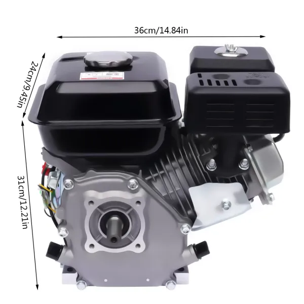 CNCEST Gasoline Engine 7 HP 5.1 KW 4 Stroke Gasoline Engine Go Kart Engine 1 Cylinder Go-Kart Engine