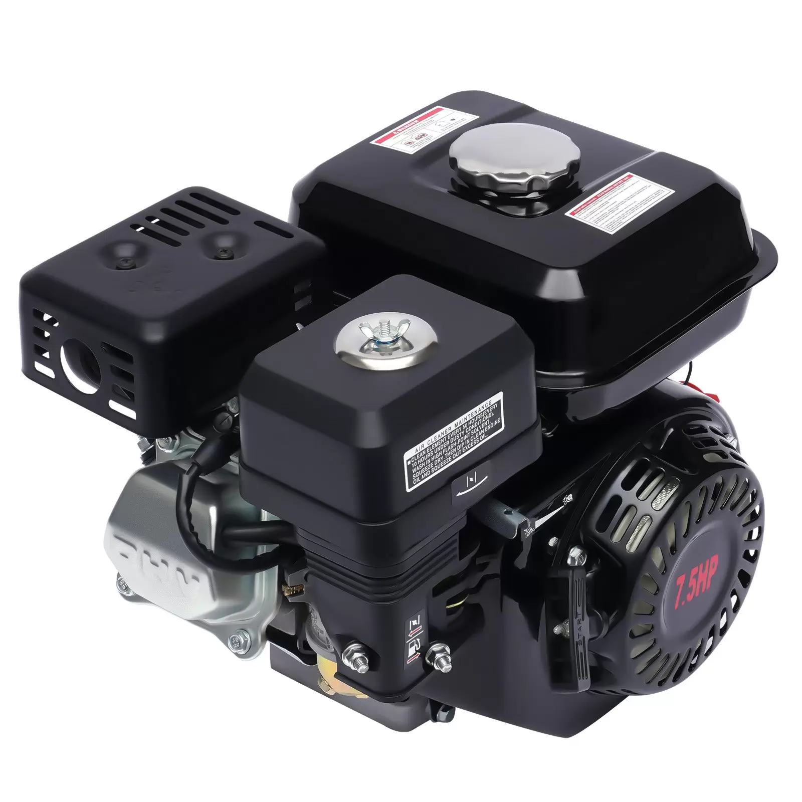 CNCEST Gasoline Engine 7 HP 5.1 KW 4 Stroke Gasoline Engine Go Kart Engine 1 Cylinder Go-Kart Engine